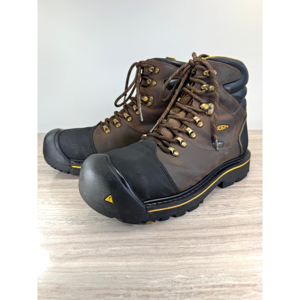 Keen Utility Milwaukee 6in Waterproof Steel Toe Boots Brown Gorpcore Men 10.5D